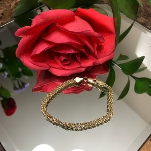 💰FLASH SALE💰GENUINE 14K Y GOLD BRAIDED BRACELET